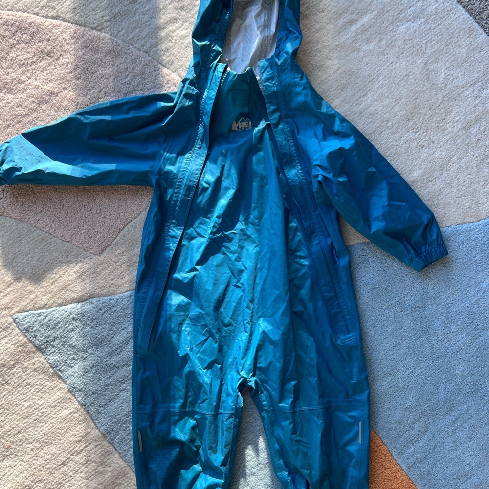 REI Teal Toddler Rain Suit